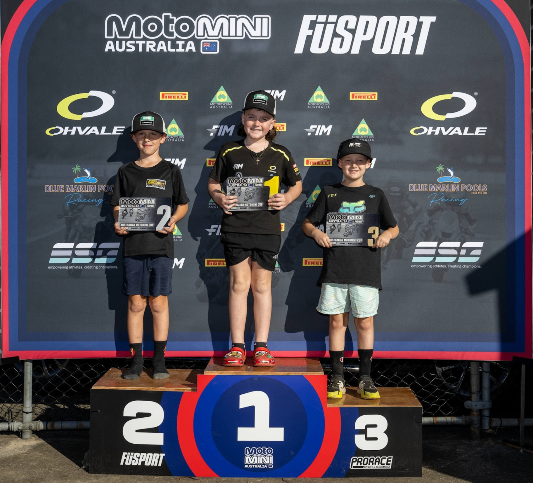 James Drought on the podium